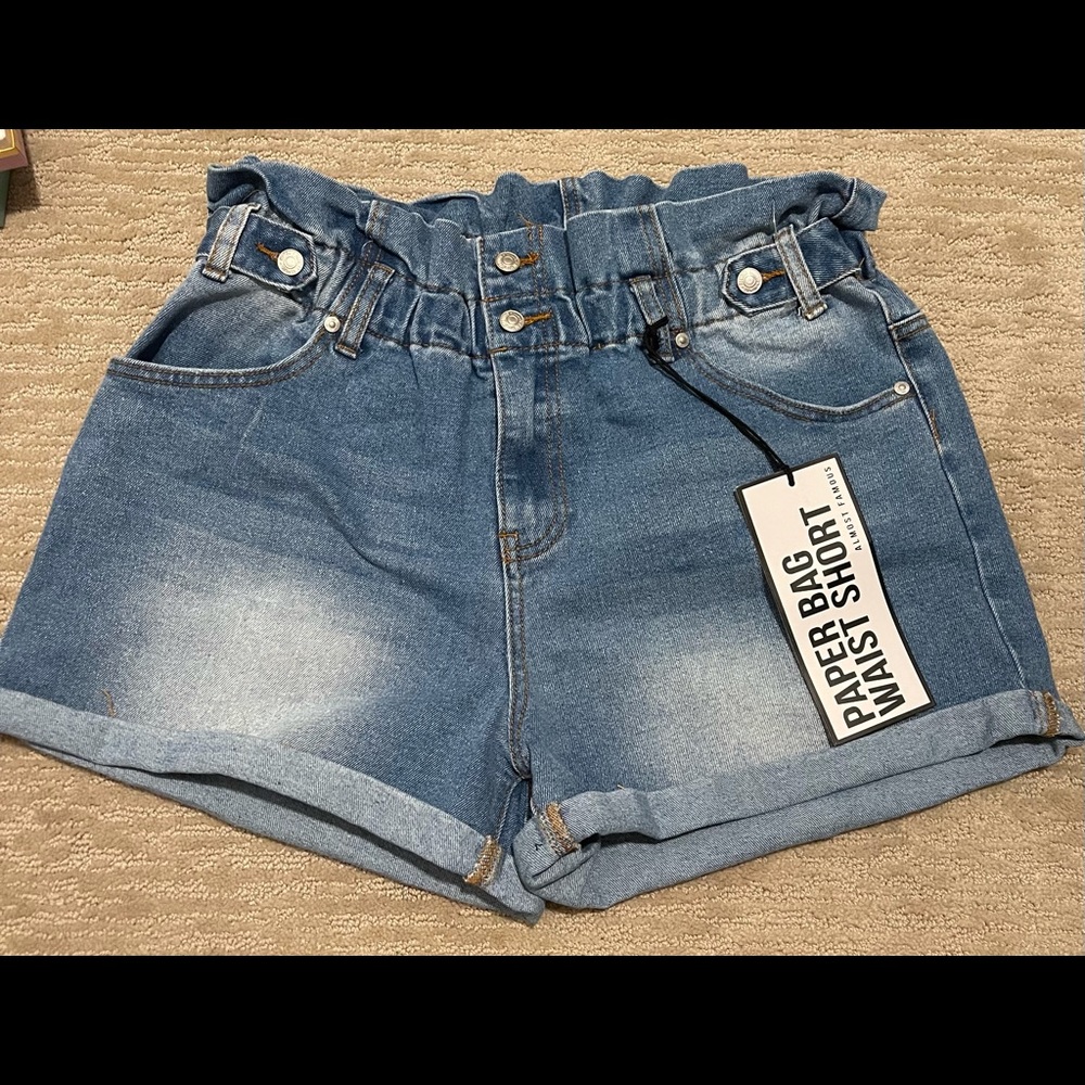 NWT ALMOST FAMOUS PAPER BAG HIGH WAIST SHORTS